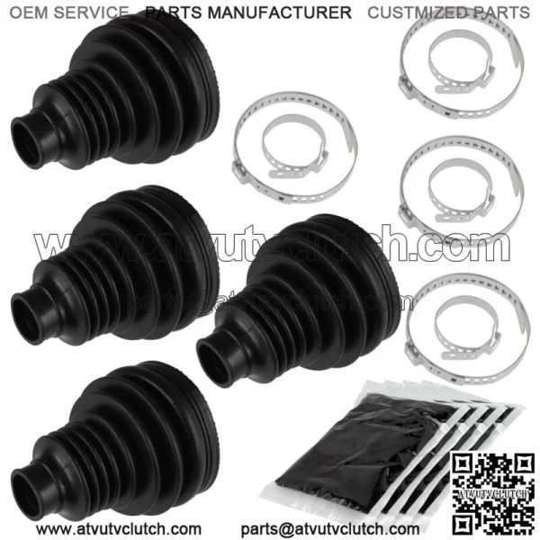 2 Rear Axle Inner And Outer CV Boot Kits for Polaris Sportsman 800 EFI 2008-2010 For: Polaris Sportsman 800