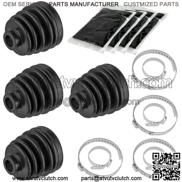 2 Rear Axle Inner And Outer CV Boot Kits for Polaris Sportsman 800 Mv7 EFI 2005 For: Polaris Sportsman 800