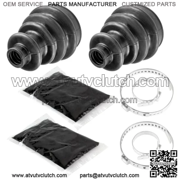 2 Front Axle Inner CV Boot Kit fits Polaris Sportsman 500 400 600 4x4 2005 For: Polaris Sportsman 800
