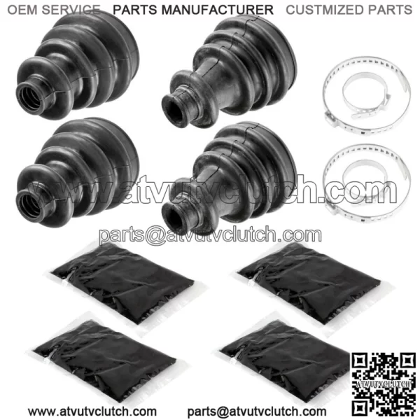 2 Front Axle Inner Outer CV Boot Kit fits Polaris Sportsman 700 800 MV7 4x4 2005 For: Polaris Sportsman 800