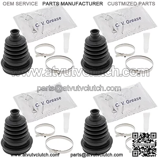 Complete Front Inner & Outer CV Boot Repair Kit for Suzuki LT-A400F Eiger 4wd 2003