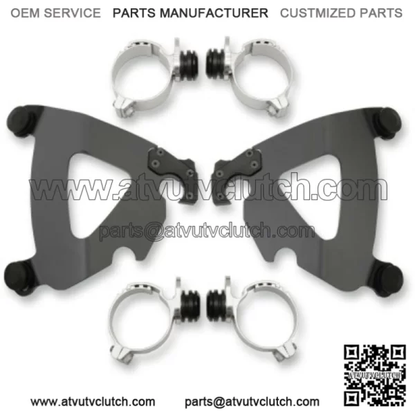 Memphis Shades Road Warrior Fairing Black Mount Kit Harley Dyna Softail 06-17 (For: Harley-Davidson)