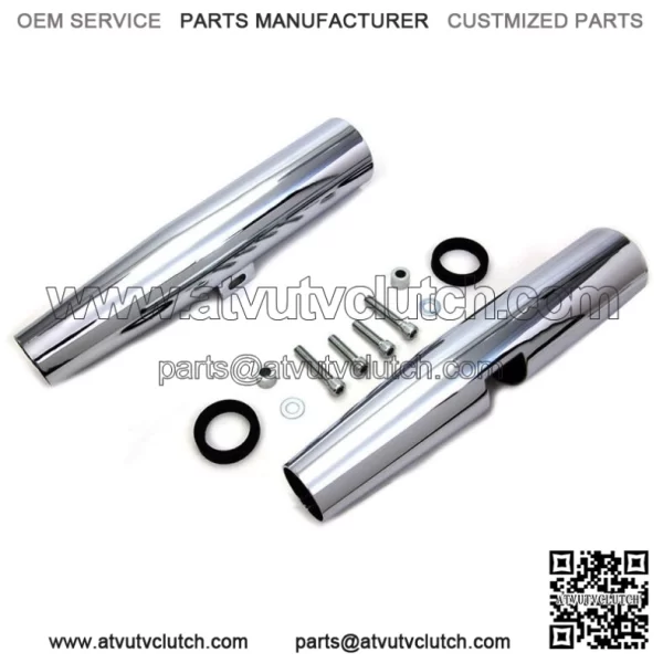 Chrome 39mm Front End Fork Tube Covers Shrouds Harley 86-03 Sportster 883 & 1200 (For: Harley-Davidson)