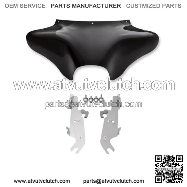 Memphis Shades Batwing Fairing Windshield Polish Mount Kit Harley 86-17 Softail (For: Harley-Davidson)