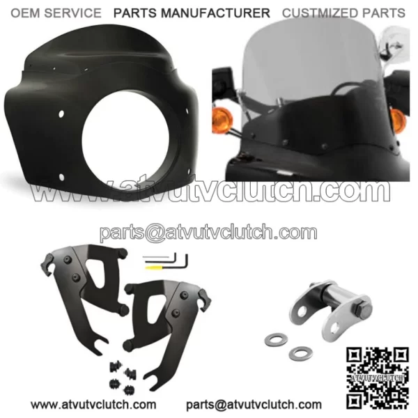 Memphis Shades Road Warrior Fairing Black Smoke 13 Windshield Kit Harley M8 FLSL (For: Harley-Davidson)