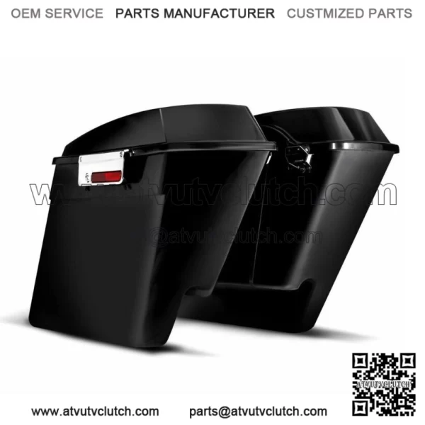 DNA 4" Stretched Extended ABS Saddlebags Bag Latches Harley Touring Bagger 93-13 (For: Harley-Davidson)