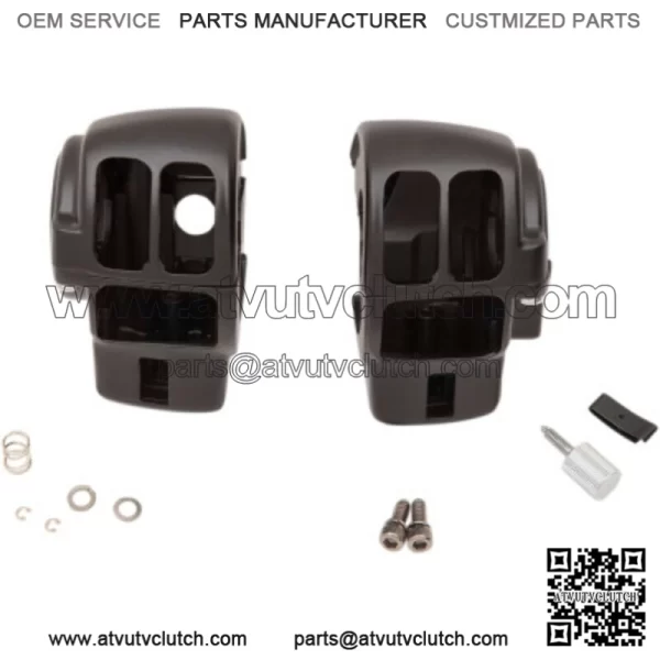 Matte Black Handlebar Switch Housing Hand Controls 96-07 Harley Touring w/ Radio (For: Harley-Davidson)