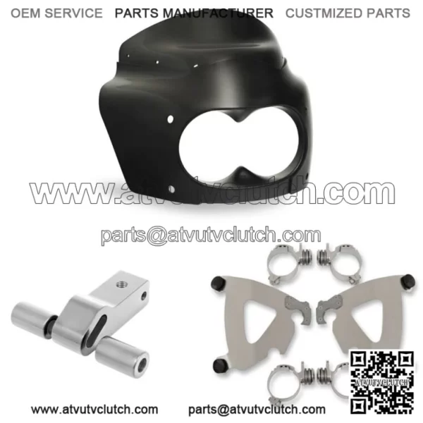 Memphis Shades Road Warrior Fairing Polished Mount Kit Harley Dyna Fat Bob 08-17 (For: Harley-Davidson)
