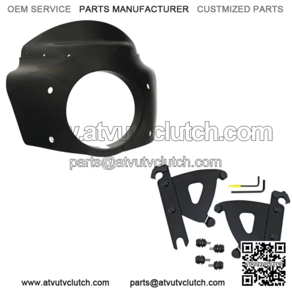 Memphis Shades Road Warrior Fairing Black Mount Kit Harley Softail W/O Lightbar (For: Harley-Davidson)