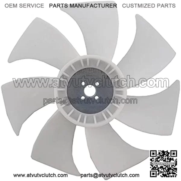 Complete Tractor 1406-5506 Radiator Fan Compatible with/Replacement for John Deere 110 Compact Loader Backhoe, 2032R Compact Tractor, 2036R Compact Tractor, 2038R Compact Tractor M809977 - Image 2