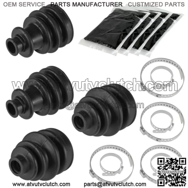 2 Rear Axle Inner Outer LH RH CV Boot Kit for Polaris Sportsman 570 6X6 2018-20 For: Polaris Sportsman 570