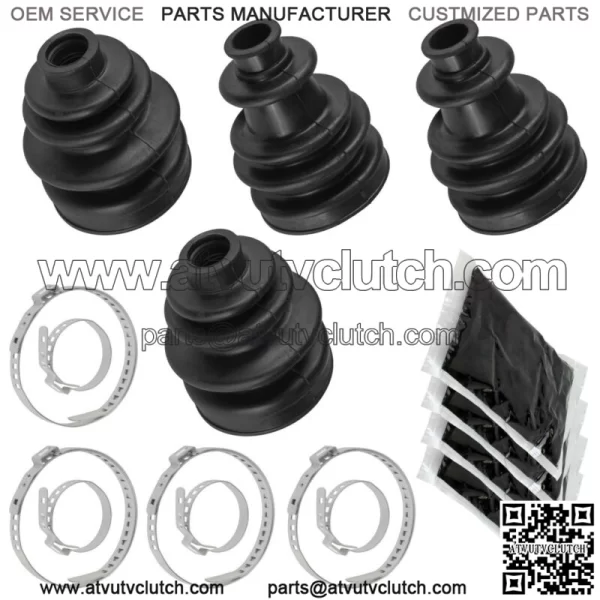 2 Rear Axle Inner Outer LH RH CV Boot Kit for Polaris Sportsman 570 6X6 2018-20 For: Polaris Sportsman 570 - Image 2