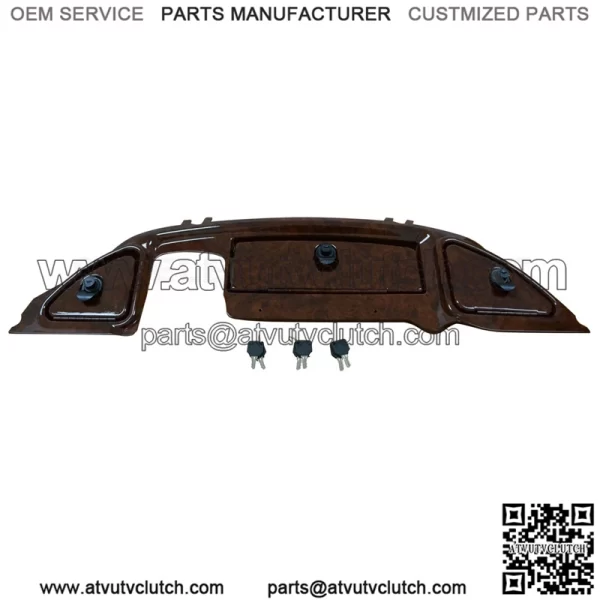 Club Car Precedent Golf Cart WOOD GRAIN Dash Panel Locking Glove Box 2007+