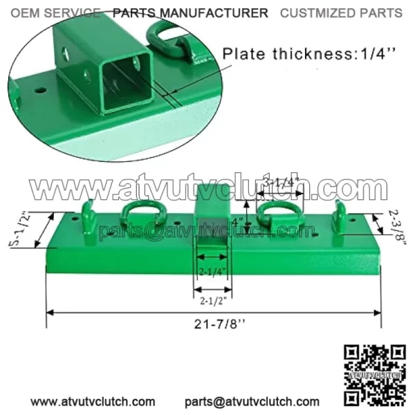 1/4" Truck Bolt on Grab Hooks 4700 Lbs Capacity, G70 Forged Bolt on Hooks for Tractor Bucket with 1/2" D Ding Shacklesc and 2" Receiver Compatible with John Deere 1025r 2320 2025r 2032r 3032e - Image 2