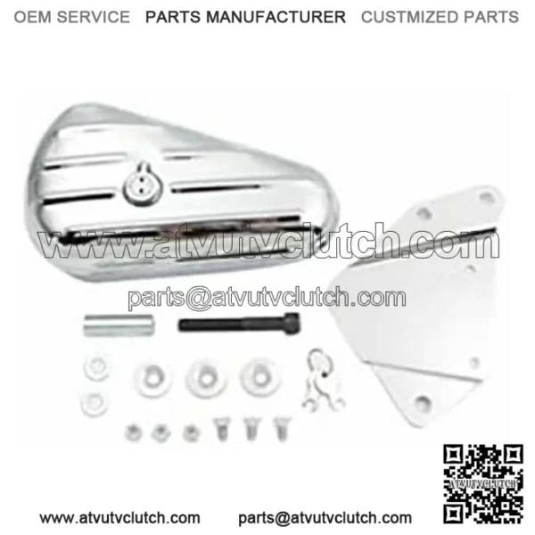 Chrome Oval Left Side Toolbox Tool Box Harley Softail Chopper Bobber Custom EVO (For: Harley-Davidson)