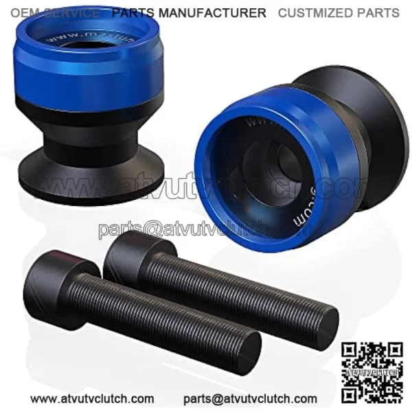 10MM Swingarm Spools - Universal M10 x 1.25 and M10 X1.5 Motorcycle Sliders Stand CNC Blue Compatible with EX250 EX300 EX650 Z1000SX Z750 Z1000 ZX6R ZX7R ZX10R ZX12R ZX14R ZZR600 EN650 ER-6N FZR