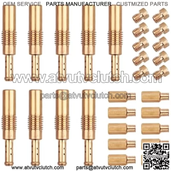 30PCS Carburetor Main Jet Slow Pilot Jet Kit, Include 20pcs Main Jets and 10pcs Slow Pilot Jet, Brass Car Accessories Replacement Main Jet Carburetor Jet for Motorcycle Kart ATV