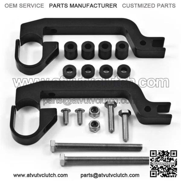Handguard Kit For Polaris ATV (Black/Black) w/ STD Mount - Image 2