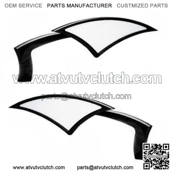 New Paul Yaffe Bagger Nation Black Power Mirrors Mirror Pair Set Harley Touring (For: Harley-Davidson)