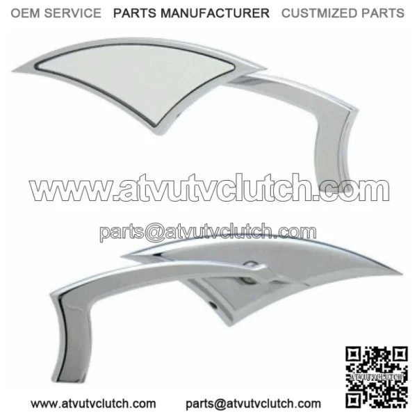 New Paul Yaffe Bagger Nation Chrome Power Mirrors Mirror Pair Set Harley Touring (For: Harley-Davidson)