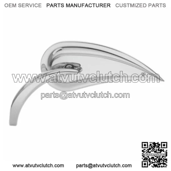 Arlen Ness Rad III Rear View Teardrop Convex Mirror Chrome Left Handlebar Harley (For: Harley-Davidson)