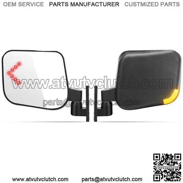 Golf Cart Side Rear View Mirrors W/ Turn Signal Light for YAMAHA EZGO Club Car