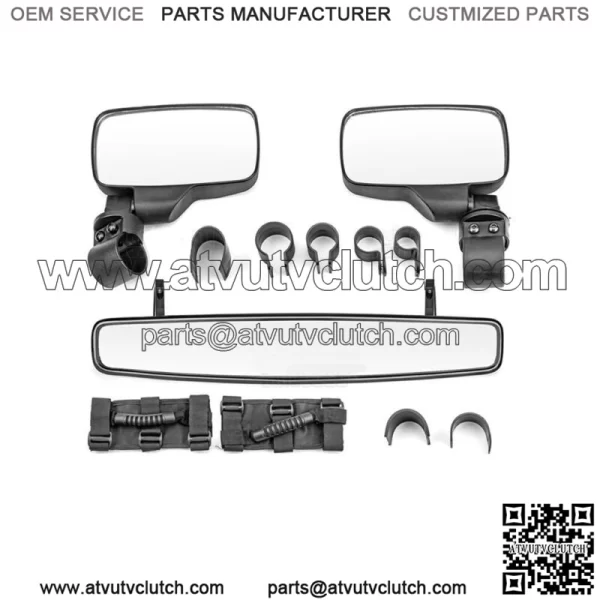 Rear Side View Center Mirror W/Handles For Kawasaki Teryx KRX 1000 Teryx 750 800 For: More than one vehicle