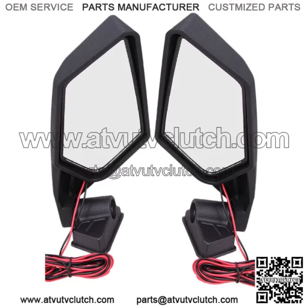 Rear Racing Side Mirrors LED Light For Can Am Maverick X3 Max Turbo R 2017-2023 For: More than one vehicle