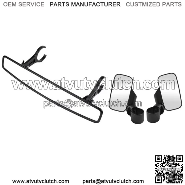 2" Clamp Side & Rear View Mirrors Set For Polaris RZR 800 XP1000 900 Yamaha UTV For: More than one vehicle