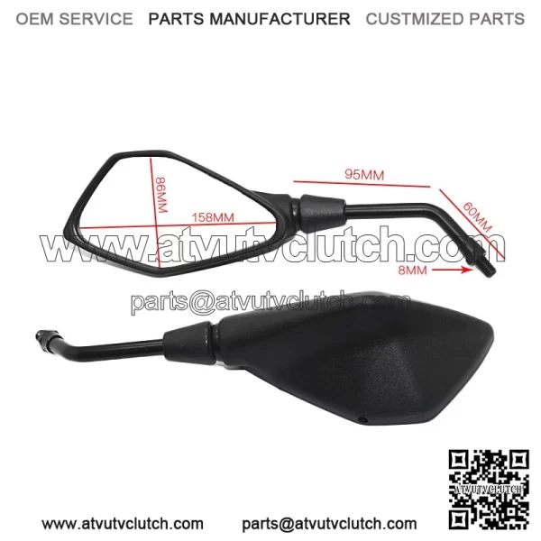 Motorcycle Rear Mirror ATV Car UTIV Universal Rearview Mirror Electric Reflector Dune Buggy Side Mirror Beach Buggy Parts Motorcycle Rearview Mirror - Image 4