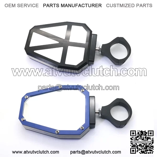 Motorcycle Rear View Mirrors Beach Buggy All Terrain Mirror Motorcycle Reflector 1.75/2 Universal For ATV/UTV Mirrors Blue