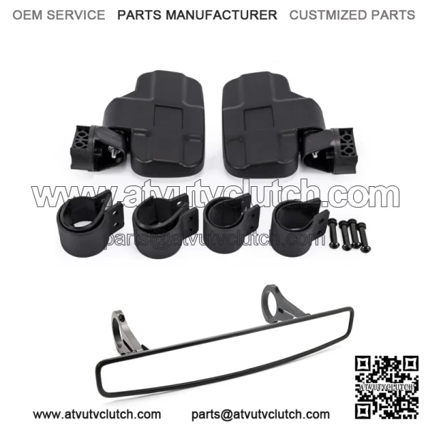 2" Breakaway Side & Rear View Mirrors For UTV Polaris RZR 900 800 XP1000 Yamaha