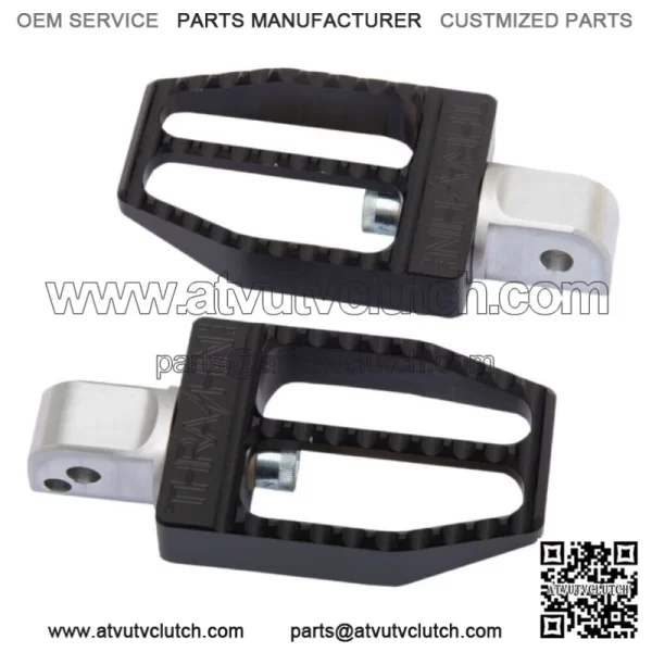 Thrashin Supply Black Front or Rear Militant Aluminum Footpegs Harley Dyna (For: Harley-Davidson)