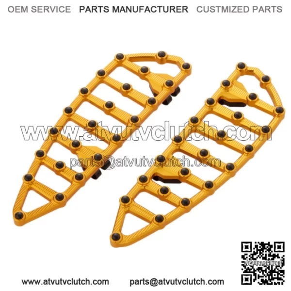 Arlen Ness MX Billet Driver Floorboards Gold 18" Pair Set Harley Touring 99+ (For: Harley-Davidson)