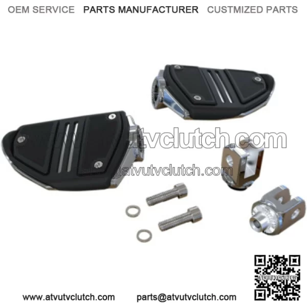 CIRO Twin Rail Chrome Driver Footrests Foot Pegs Floorboards Harley 18+ Softail (For: Harley-Davidson)