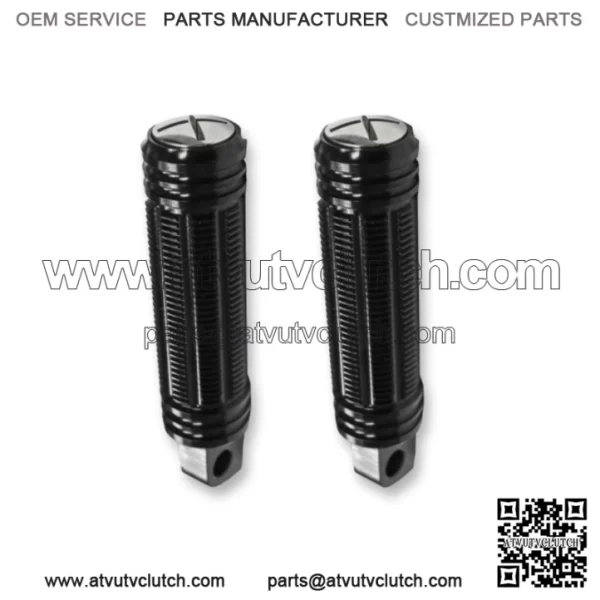 Burly Black Aluminum CNC Stash Foot Pegs Harley Softail Sportster Dyna Touring (For: Harley-Davidson)