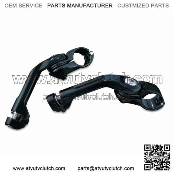 Kuryakyn Gloss Black 1.25 Engine Guard Long Arm Mount Highway Pegs Harley Honda (For: Harley-Davidson)