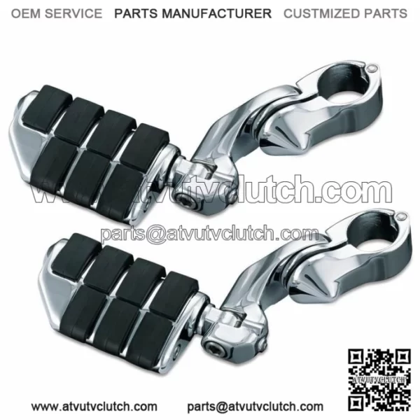 Kuryakyn Chrome Front 1.25 Engine Guard Short Arm Iso Highway Pegs Harley Honda (For: Harley-Davidson)