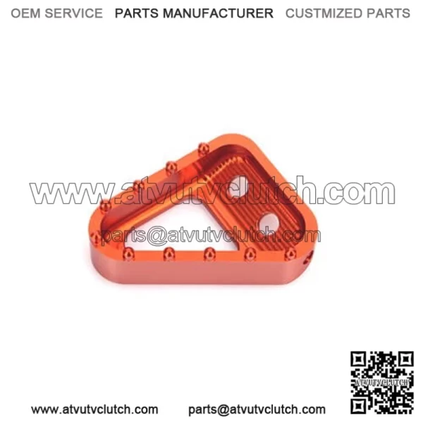 Billet Aluminum Motorcycle Rear Brake Pedal Step Plate - Image 4