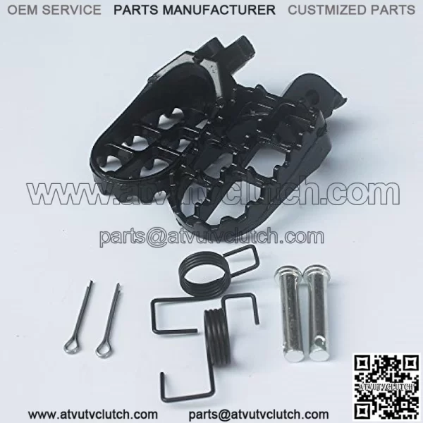 Foot Pegs Footrest For Yamaha YZ125 YZ250 PW50 PW80 BW80 DT50 RT100 RT180 TT225S TT225T TTR110 TTR90 TW200 WR200 250 500 XT225 XT250 XT350 Dirt bike Aluminum Black Color - Image 2