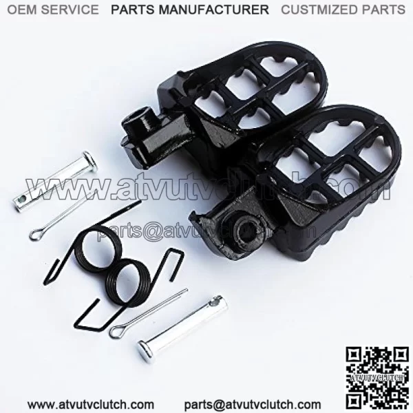 Foot Pegs Footrest For Yamaha YZ125 YZ250 PW50 PW80 BW80 DT50 RT100 RT180 TT225S TT225T TTR110 TTR90 TW200 WR200 250 500 XT225 XT250 XT350 Dirt bike Aluminum Black Color - Image 4