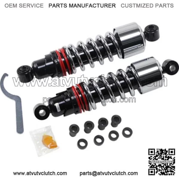 Burly Brand 10.5" 11.5" Slammer Plus Shocks Lowered Chrome Harley 91-17 Dyna FXD (For: Harley-Davidson)