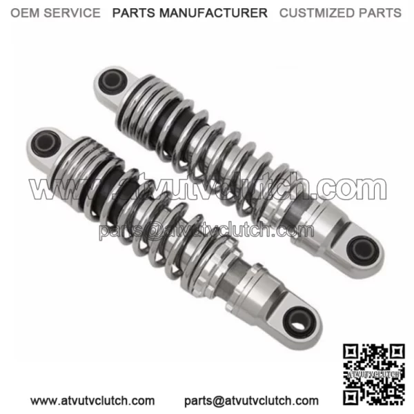 Chrome 12" Rear Coil Overs Shocks Ride Adjustable Harley Sportster Nitrogen Gas (For: Harley-Davidson)