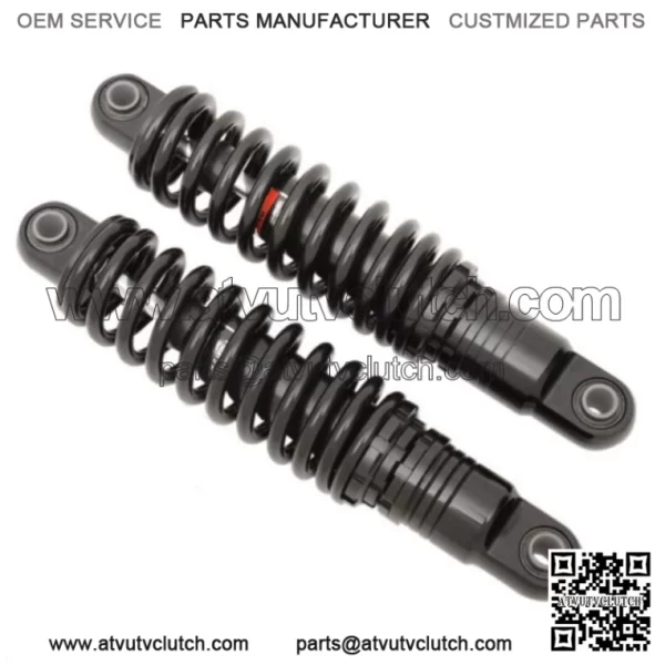 Black 11" Rear Coil Overs Shocks Ride Adjustable Harley Sportster Nitrogen Gas (For: Harley-Davidson)