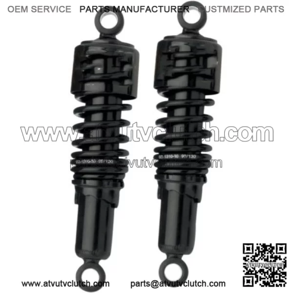 Burly Brand Black 10.5" Slammer Lowering Rear Shocks Pair 1991-2017 Harley Dyna (For: Harley-Davidson)