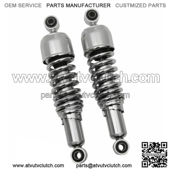 Drag Specialties Chrome 12" Nitrogen Rear Shock Absorbers Harley Touring 85-2017 (For: Harley-Davidson)