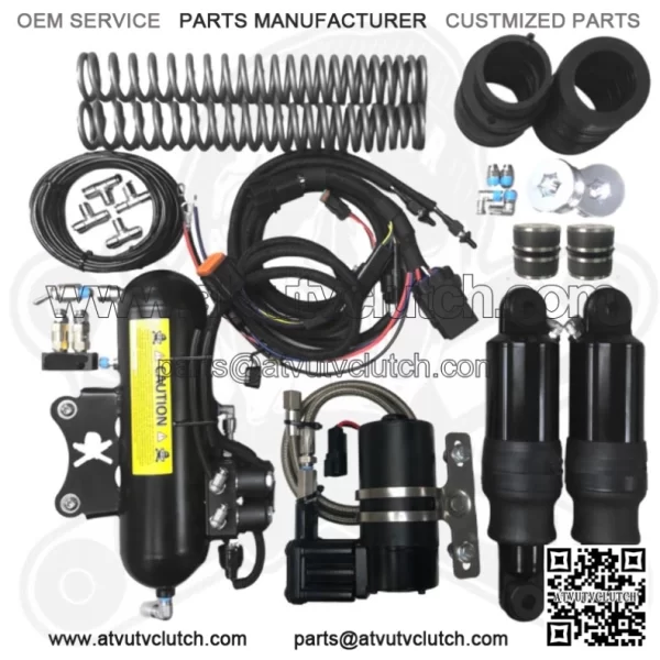 Dirty Air Stealth Front & Rear Air Ride Shocks Suspension Fast-Up Kit Harley 80+ (For: Harley-Davidson)