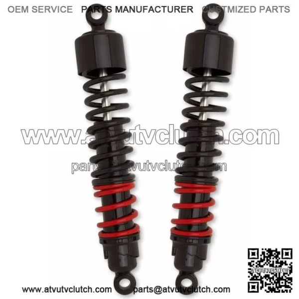 Burly Stiletto Shocks 12.50" Black Pair 1991-2017 Harley Dyna Cafe Club Bike FXD (For: Harley-Davidson)