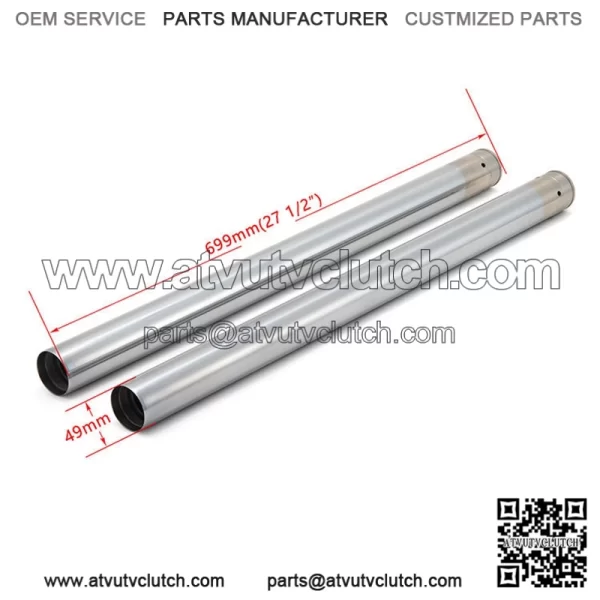 49mm Motorcycle Extended Inner Fork Tubes for Harley