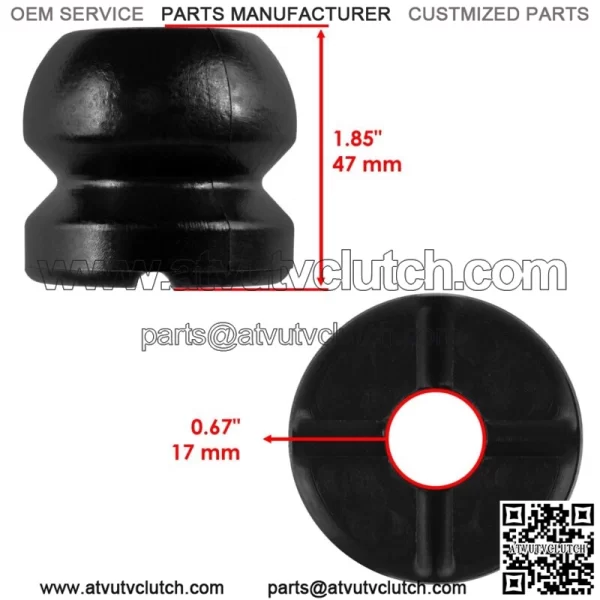 Front Strut Bottom Pivot Ball w/Shock Bumper for Polaris Ranger 570 EFI 2014-19 For: Polaris Sportsman 570 - Image 3